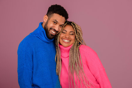 Portrait of two multiracial friends, concept of diversity and friendship.の写真素材