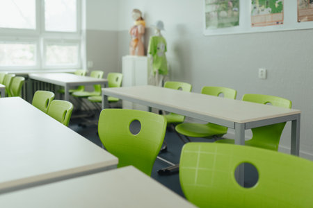 Empty classroom with equipment.の写真素材