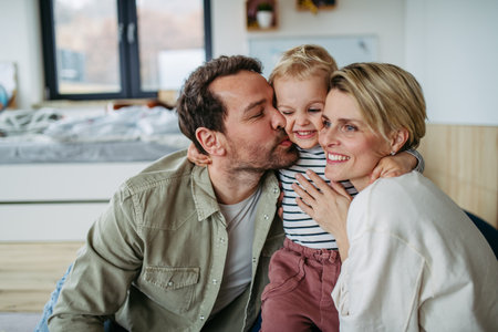 Parents spending time with little son.の写真素材