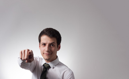 Portrait of handsome young male businessman in suitの写真素材