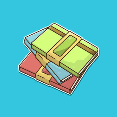 Three Books Vector Illustrationのイラスト素材