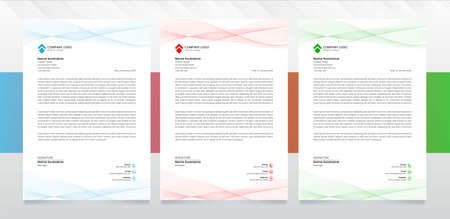 Modern business letterhead template vectorのイラスト素材