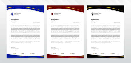 Modern business letterhead template vectorのイラスト素材