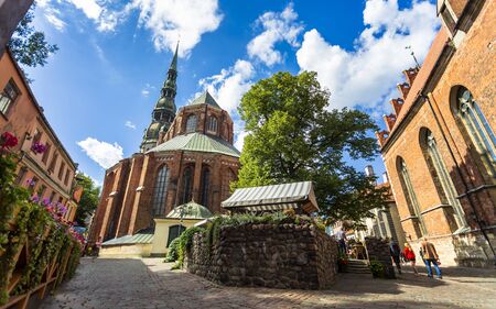 Church of St. Peter, Old Riga, Latvia Baltic States Europeのeditorial素材