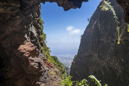 Windows of the Guimar (thousand windows hike) at Tenerife, Canary Islands, Spain, Europe,の写真素材