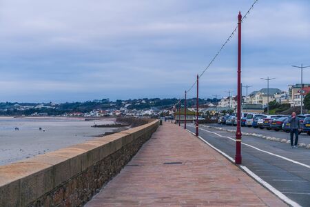 Jersey, Channel Islands - January 4 2019: Victoria Avenue promenade, Jersey, Channel Islands, United Kingdom Europeのeditorial素材