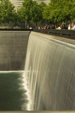 New York, USA - May 19 2015: 9/11 Memorial and World Trade Center, Lower Manhattan, New York City, United States of America, North Americaのeditorial素材