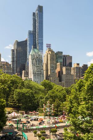 New York, USA - May 19 2015: New York skyline from Central Park, New York City, Manhattan, United States of America, North Americaのeditorial素材