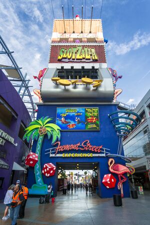 Las Vegas, USA - May 21 2018: Fremont Street Experience, Downtown Las Vegas, Nevada, USA North Americaのeditorial素材