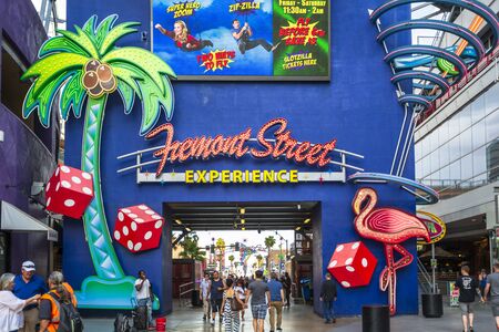 Las Vegas, USA - May 21 2018: Fremont Street Experience, Downtown Las Vegas, Nevada, USA North Americaのeditorial素材
