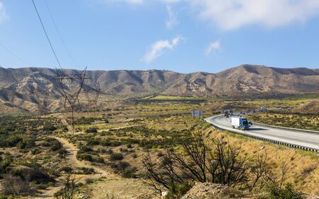California, USA - May 27 2018: View of highway 15 near los Angeles, California, United States of America, North Americaのeditorial素材
