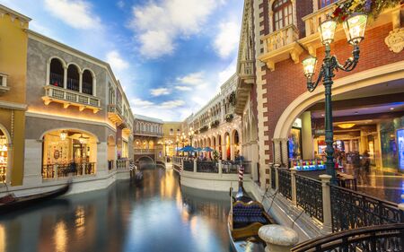 Las Vegas, USA - May 24 2018: Inside The Grand Canal Shoppes, The Strip, Las Vegas Boulevard, Las Vegas, Nevada, United States of America, North Americaのeditorial素材