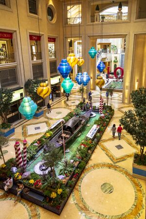 Las Vegas, USA - May 24 2018: Inside The Grand Canal Shoppes, The Strip, Las Vegas Boulevard, Las Vegas, Nevada, United States of America, North Americaのeditorial素材