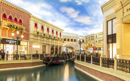 Las Vegas, USA - May 24 2018: Inside The Grand Canal Shoppes, The Strip, Las Vegas Boulevard, Las Vegas, Nevada, United States of America, North Americaのeditorial素材