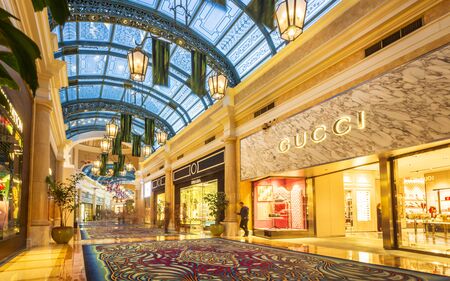 Las Vegas, USA - May 24 2018: Inside Bellagio, The Strip, Las Vegas Boulevard, Las Vegas, Nevada, United States of America, North Americaのeditorial素材