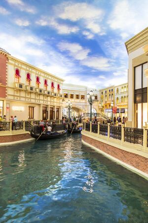 Las Vegas, USA - May 24 2018: Inside The Grand Canal Shoppes, The Strip, Las Vegas Boulevard, Las Vegas, Nevada, United States of America, North Americaのeditorial素材
