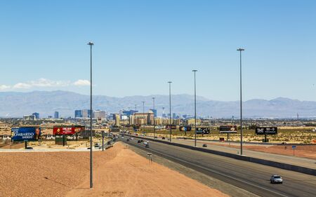 Las Vegas, USA - May 24 2018: View of Las Vegas skyline, Las Vegas, Nevada, United States of America, North Americaのeditorial素材