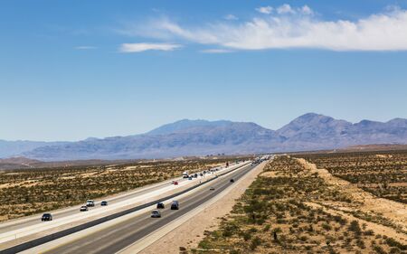 Las Vegas, USA - May 24 2018: View of highway 15 near Las Vegas, Nevada, United States of America, North Americaのeditorial素材