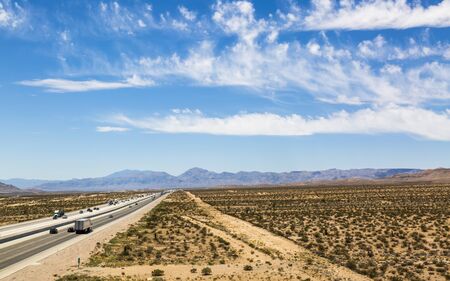 Las Vegas, USA - May 24 2018: View of highway 15 near Las Vegas, Nevada, United States of America, North Americaのeditorial素材
