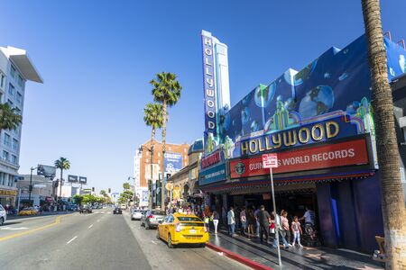 Hollywood, USA - May 28 2018: Hollywood Boulevard, Hollywood, Los Angeles, California, United States of America North Americaのeditorial素材