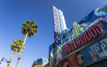 Hollywood, USA - May 28 2018: Hollywood Boulevard, Hollywood, Los Angeles, California, United States of America North Americaのeditorial素材