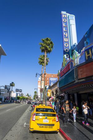 Hollywood, USA - May 28 2018: Hollywood Boulevard, Hollywood, Los Angeles, California, United States of America North Americaのeditorial素材