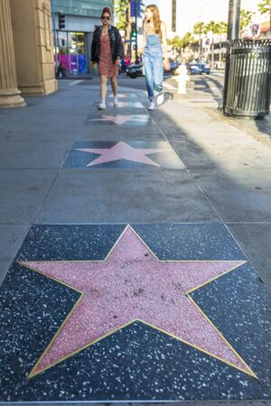 Hollywood, USA - May 28 2018: Empty star on Hollywood Boulevard, Hollywood, Los Angeles, California, United States of America, North Americaのeditorial素材