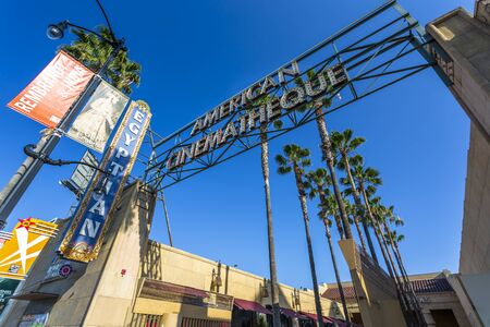 Hollywood, USA - May 28 2018: The Egyptian Theatre Hollywood, Hollywood Boulevard, Hollywood, Los Angeles, California, United States of America, North Americaのeditorial素材