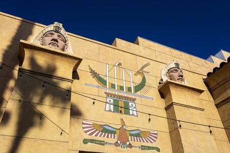 Hollywood, USA - May 28 2018: The Egyptian Theatre Hollywood, Hollywood Boulevard, Hollywood, Los Angeles, California, United States of America, North Americaのeditorial素材
