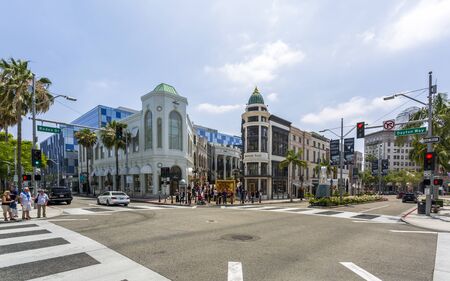Beverly Hills, USA - May 28 2018: Rodeo Drive, Beverly Hills, Los Angeles, California, United States of America, North Americaのeditorial素材