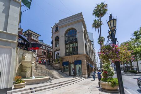 Beverly Hills, USA - May 28 2018: Rodeo Drive, Beverly Hills, Los Angeles, California, United States of America, North Americaのeditorial素材
