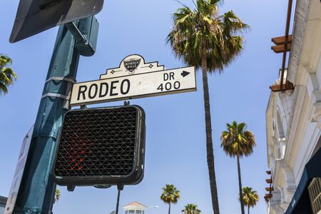 Beverly Hills, USA - May 28 2018: Rodeo Drive, Beverly Hills, Los Angeles, California, United States of America, North Americaのeditorial素材