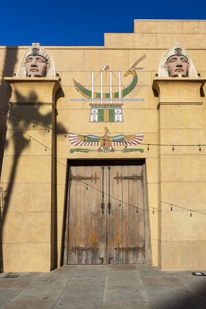 Hollywood, USA - May 28 2018: The Egyptian Theatre Hollywood, Hollywood Boulevard, Hollywood, Los Angeles, California, United States of America, North Americaのeditorial素材