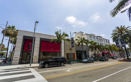 Beverly Hills, USA - May 28 2018: Rodeo Drive, Beverly Hills, Los Angeles, California, United States of America, North Americaのeditorial素材