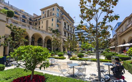 Beverly Hills, USA - May 28 2018: Beverly Canon Gardens, Beverly Hills, Los Angeles, California, United States of America, North Americaのeditorial素材