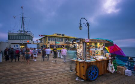 Santa Monica, USA - May 28 2018: Santa Monica Pier, Pacific Park, Beach, Santa Monica, Los Angeles, California, United States of America, North Americaのeditorial素材