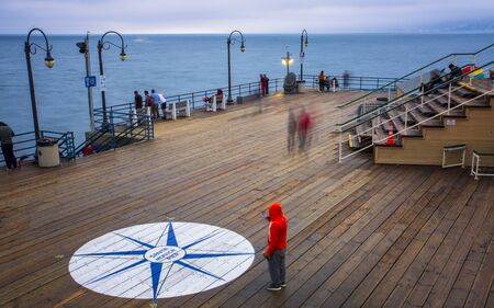 Santa Monica, USA - May 28 2018: Santa Monica Pier, Pacific Park, Beach, Santa Monica, Los Angeles, California, United States of America, North Americaのeditorial素材