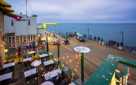 Santa Monica, USA - May 28 2018: Santa Monica Pier, Pacific Park, Beach, Santa Monica, Los Angeles, California, United States of America, North Americaのeditorial素材