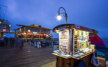 Santa Monica, USA - May 28 2018: Santa Monica Pier, Pacific Park, Beach, Santa Monica, Los Angeles, California, United States of America, North Americaのeditorial素材