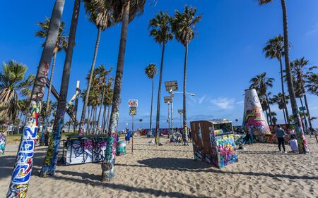 Venice Beach, USA - May 28 2018: Venice Beach, Los Angeles, California, United States of America, North Americaのeditorial素材