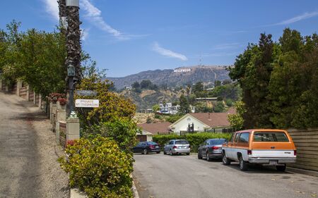 Hollywood, USA - May 29 2018: Hollywood Sign, Hills, Hollywood, Los Angeles, California United States of America North Americaのeditorial素材