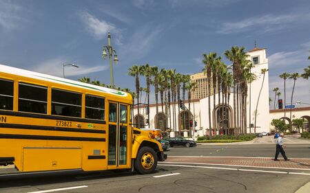 Los Angeles, USA - May 30 2018: Union Station, Downtown Los Angeles, California, United States of America.のeditorial素材