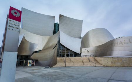 Los Angeles, USA - May 30 2018: Walt Disney Concert Hall, Downtown financial district of Los Angeles city, California, United States of America, North Americaのeditorial素材
