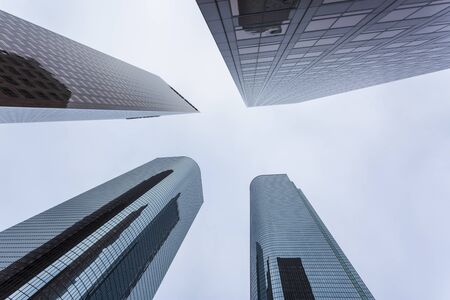 Downtown financial district of Los Angeles city, California, United States of America, North Americaの写真素材