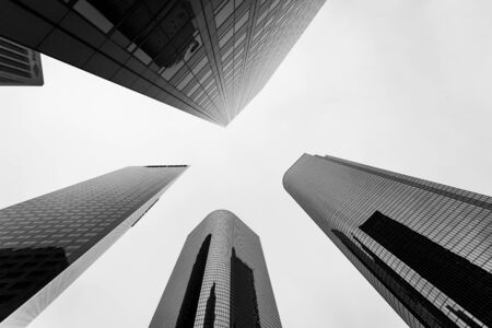 Downtown financial district of Los Angeles city, California, United States of America, North Americaの写真素材