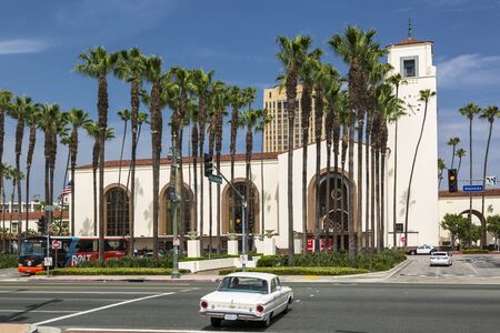 Los Angeles, USA - May 30 2018: Union Station, Downtown Los Angeles, California, United States of America.のeditorial素材