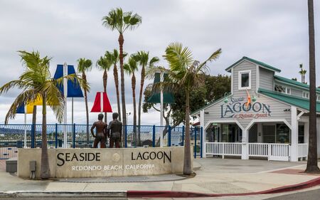 Los Angeles, USA - May 31 2018: Seaside Lagoon, Redondo Beach, California, United States of America, North Americaのeditorial素材