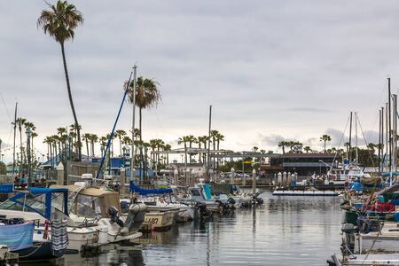 Foto de Los Angeles, USA - May 31 2018: King Harbor, Redondo Beach, California, United States of America, North America - Imagen libre de derechos