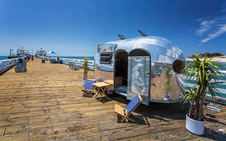 Malibu, USA - May 31 2018: Malibu Pier, Malibu, California, United States of America North Americaのeditorial素材