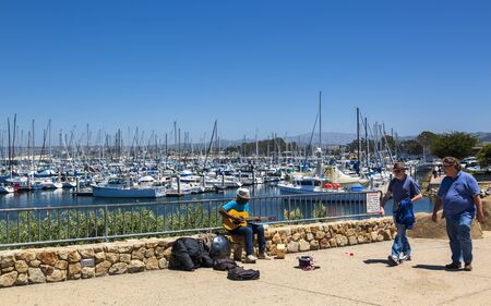 Monterey, USA - June 1 2018: Fishermans Wharf, Monterey Bay, Peninsula, Monterey, Pacific Ocean, California, United States of America North Americaのeditorial素材